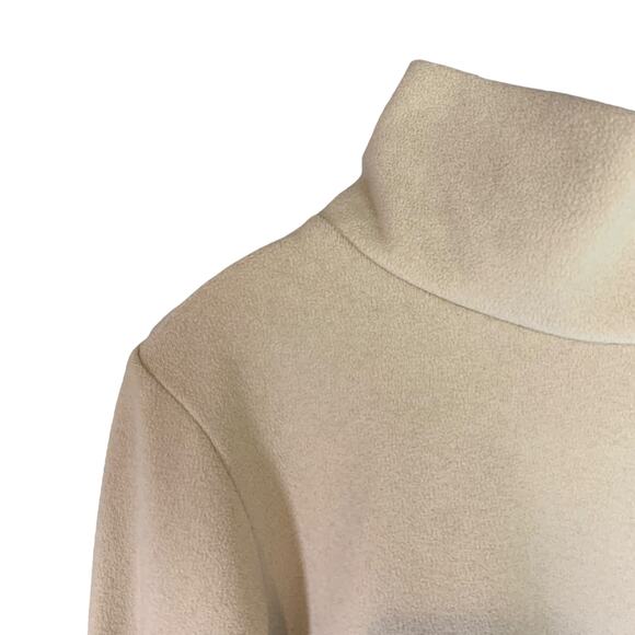 Dudley Stephens Sweater Womens Sz M Beige Park Slope Vello Fleece Turtleneck Top - Picture 5 of 10